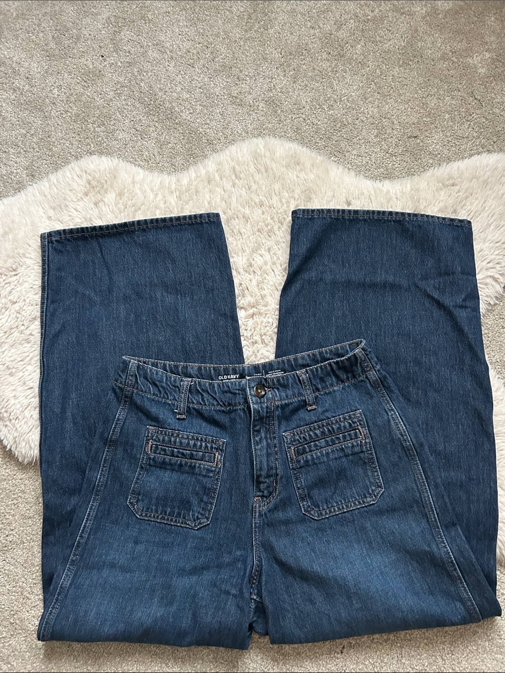 Old Navy Dark Indigo Wide-Leg Jeans